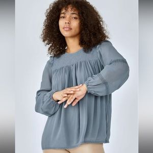 Wilfred Ruthie blouse. Slate blue. Excellent condition. Size small
